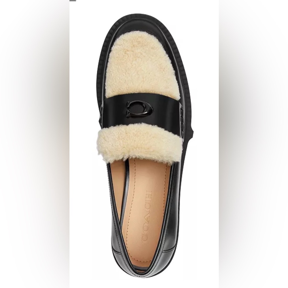 Coach Leah Shearling Loafer Flats 6.5 - Picture 3 of 13